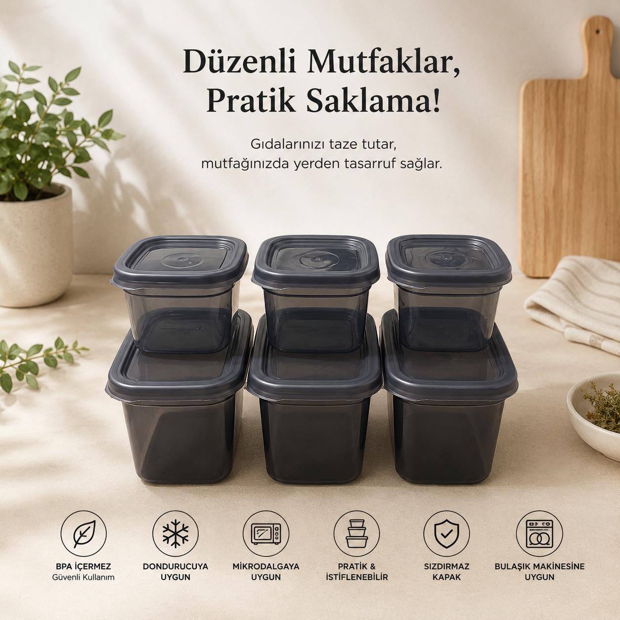 1200ml - 550ml Saklama Kabı